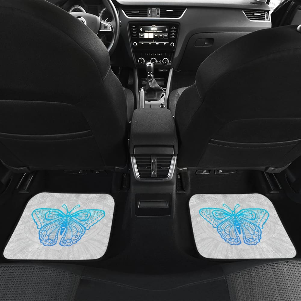 Beautiful Butterfly Blue Custom Car Floor Mats