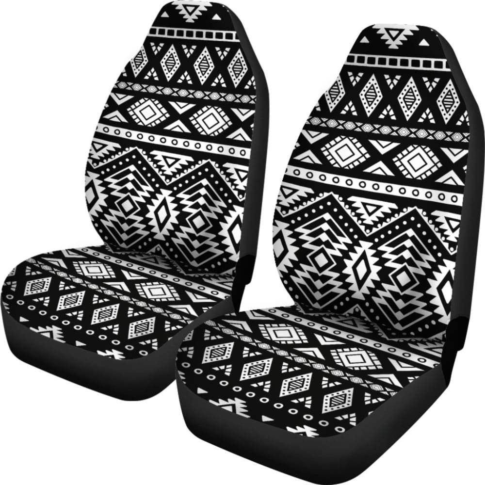 Black And White Aztec Design Car Seat Covers