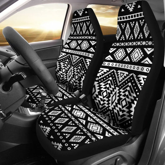 Black And White Aztec Design Car Seat Covers