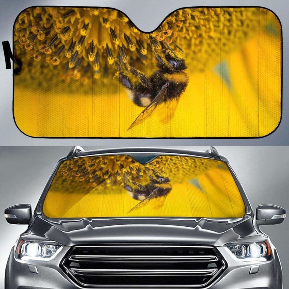 Bee Sunflower Bee PollenK Car Sun Shade