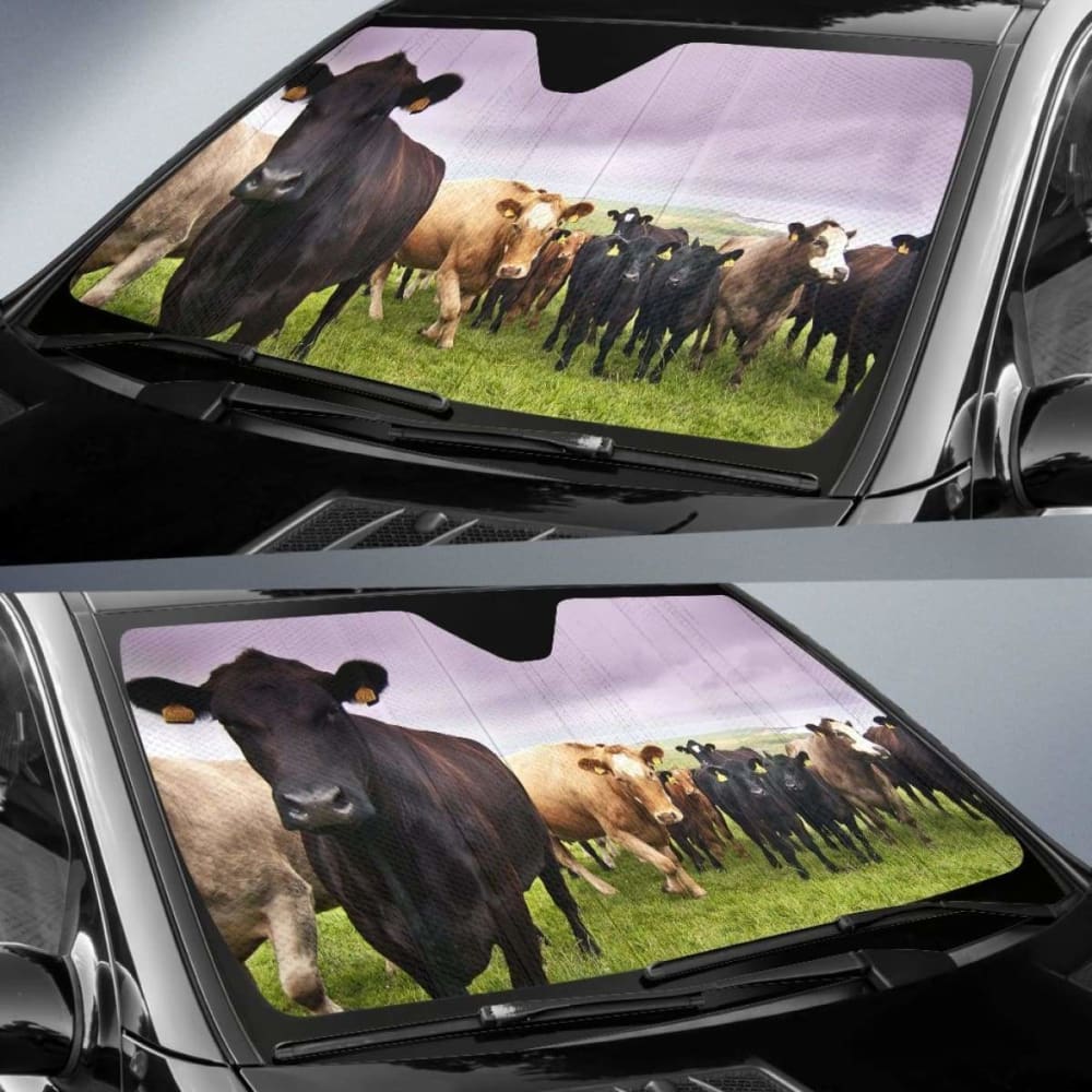 Auto Sun Shades - Cow