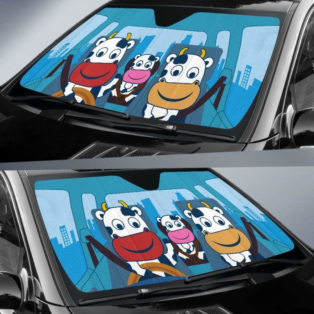 Auto Sun Shades - Cow