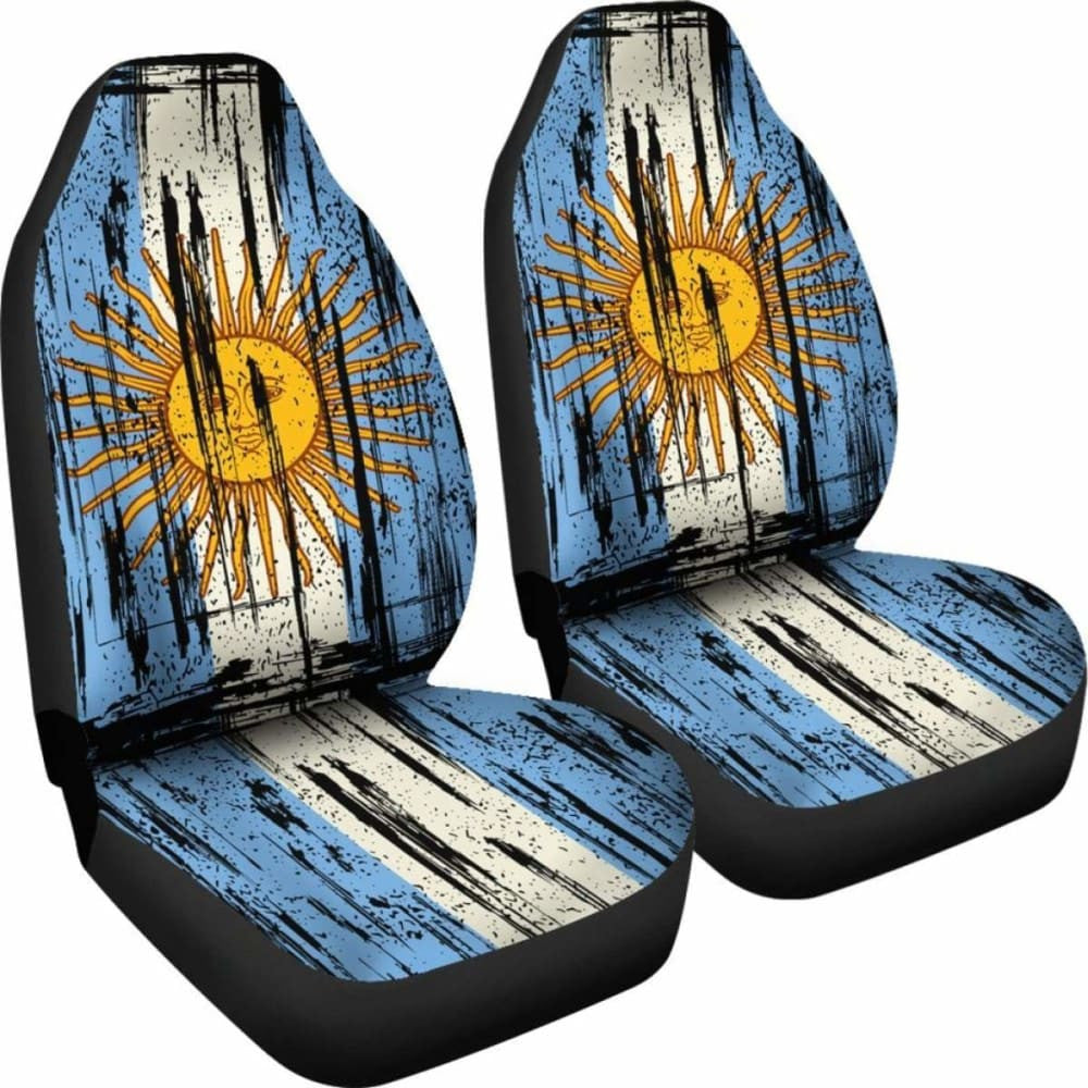 Argentina Grunge Flag Car Seat Cover