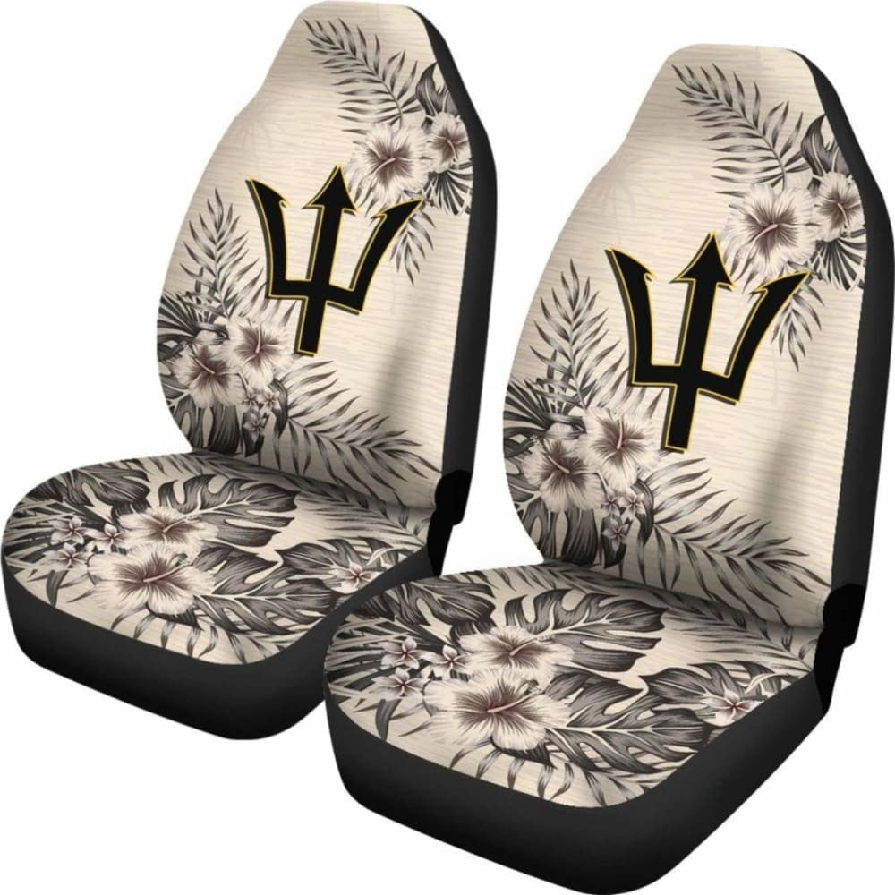 Barbados Car Seat Covers The Beige Hibiscus (Set Of Two)