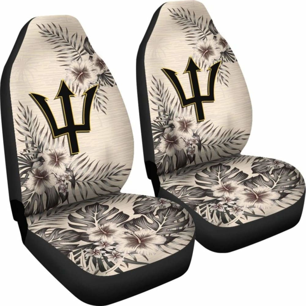 Barbados Car Seat Covers The Beige Hibiscus (Set Of Two)