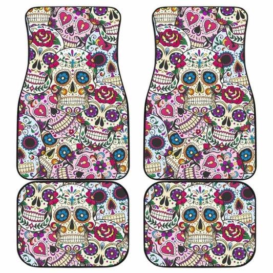 Beautiful Sugar Skull Car Mats