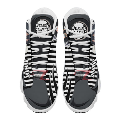 Demon Slayer JD 13 Sneakers Obanai Iguro Air Jordan 13 Custom Anime Shoes