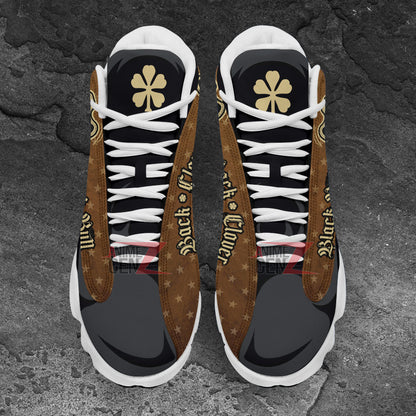 Back Clover Black Bull Air Jordan 13 Custom Anime Shoes