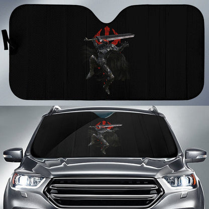 Berserk Anime Car Sunshade - Guts Full Armor Armadura Sword Fighting Sun Shade