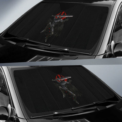Berserk Anime Car Sunshade - Guts Full Armor Armadura Sword Fighting Sun Shade