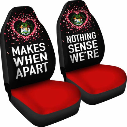 Belize Car Seat Covers Couple Valentine Nothing Make Sense (Set Of Two)