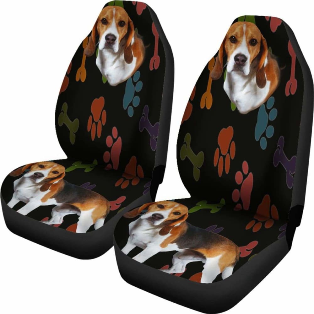 Beagle Black Car Seat Cover