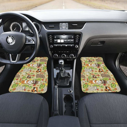 Guinea Pig Pattern Print Design  Front And Back Car Mats