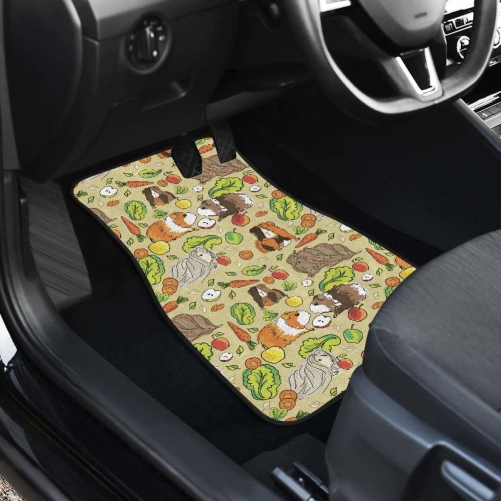 Guinea Pig Pattern Print Design  Front And Back Car Mats