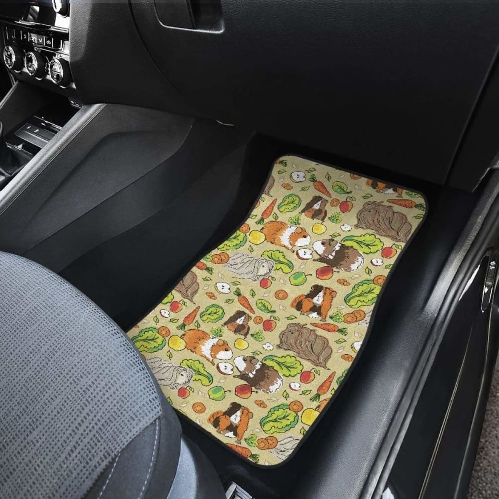Guinea Pig Pattern Print Design  Front And Back Car Mats