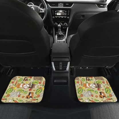 Guinea Pig Pattern Print Design  Front And Back Car Mats