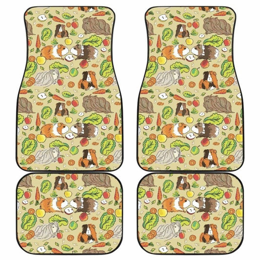 Guinea Pig Pattern Print Design  Front And Back Car Mats