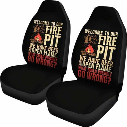 Beer And Open Flame Car Seat Covers