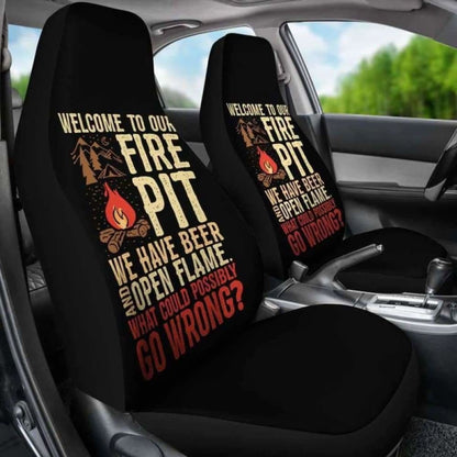 Beer And Open Flame Car Seat Covers