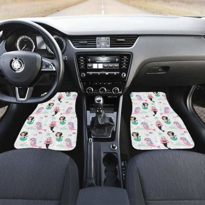 Cute Mermaid Dolphin Fish Starfish Pattern Front And Back Car Mats