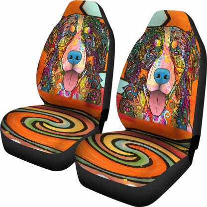 Bernese Mountain Design Car Seat Covers Colorful Back