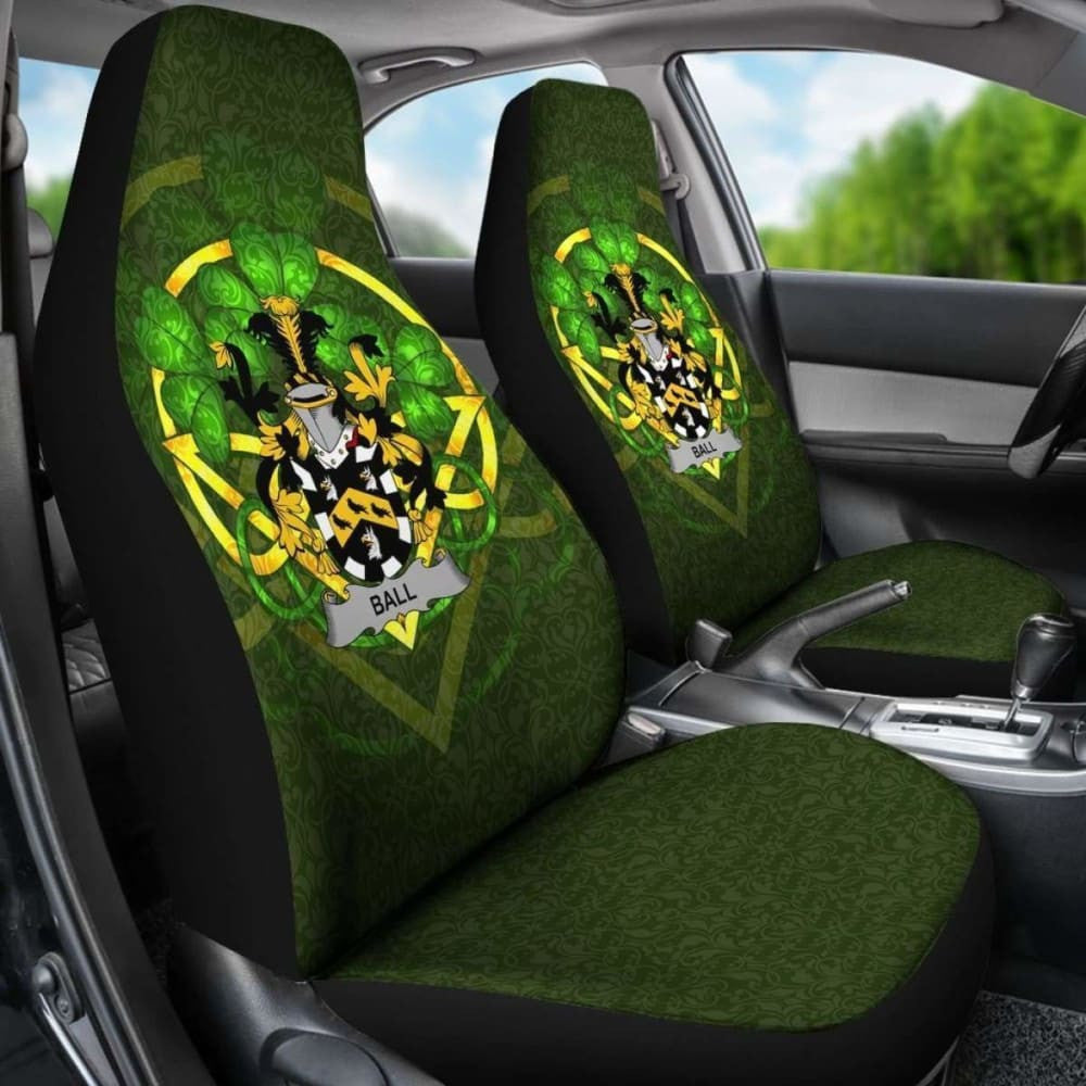Ball \bIreland Car Seat Cover Celtic Shamrock ( Set Of Two)