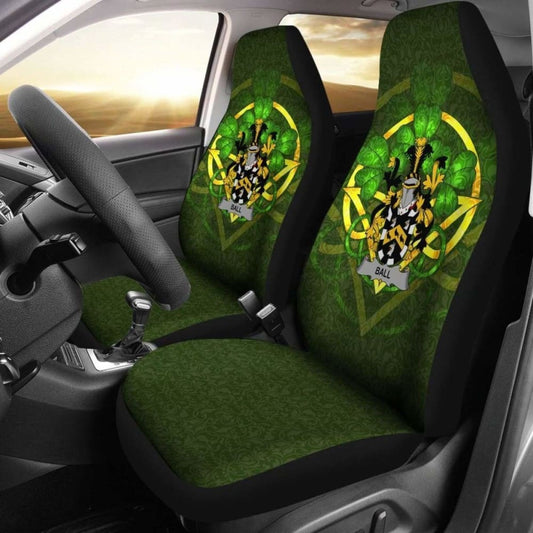 Ball \bIreland Car Seat Cover Celtic Shamrock ( Set Of Two)