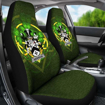 Anderson \bIreland Car Seat Cover Celtic Shamrock ( Set Of Two)