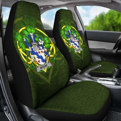 Biggar \bIreland Car Seat Cover Celtic Shamrock ( Set Of Two)