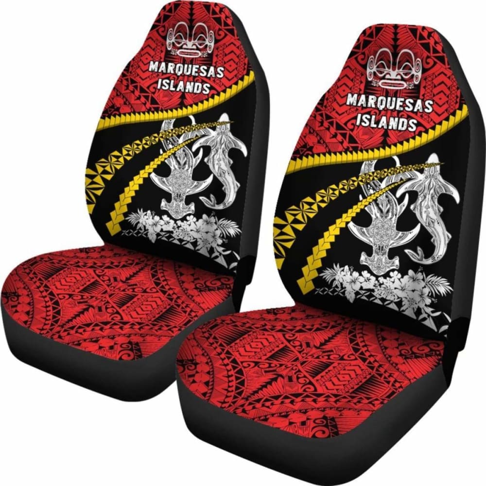 Marquesas Islands Shark Polynesian Car Seat Covers - Road To Hometown