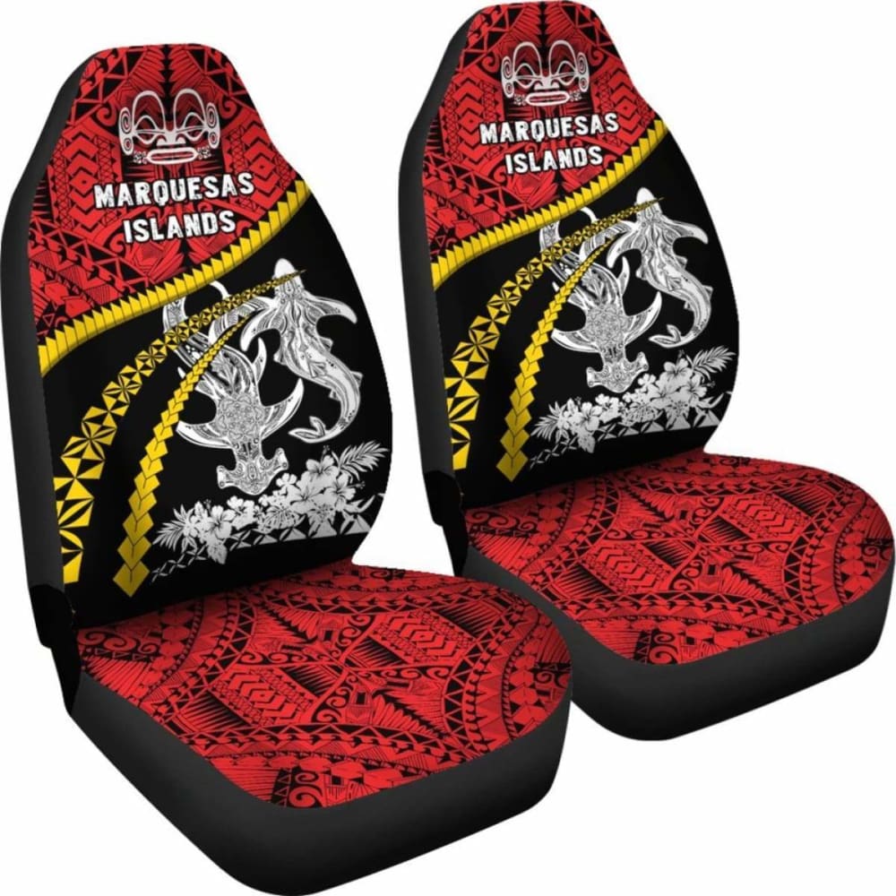 Marquesas Islands Shark Polynesian Car Seat Covers - Road To Hometown