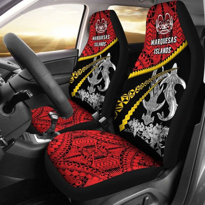 Marquesas Islands Shark Polynesian Car Seat Covers - Road To Hometown