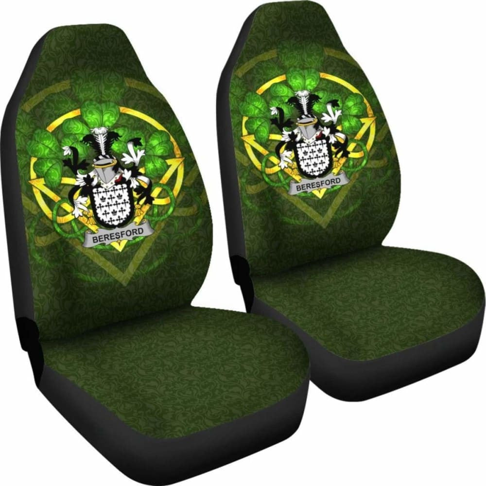 Beresford \bIreland Car Seat Cover Celtic Shamrock ( Set Of Two)