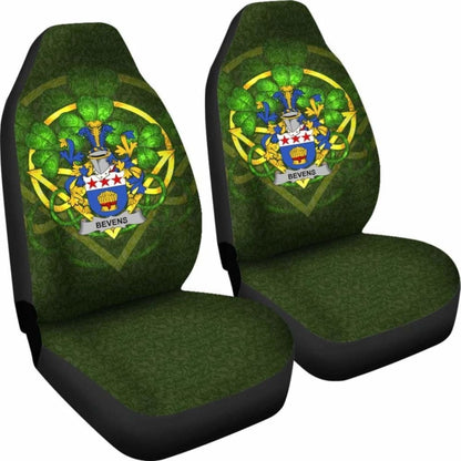 Bevens \bIreland Car Seat Cover Celtic Shamrock ( Set Of Two)
