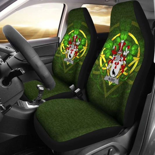 Algeo \bIreland Car Seat Cover Celtic Shamrock ( Set Of Two)