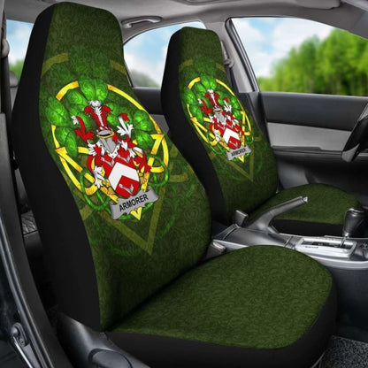 Armorer \bIreland Car Seat Cover Celtic Shamrock ( Set Of Two)