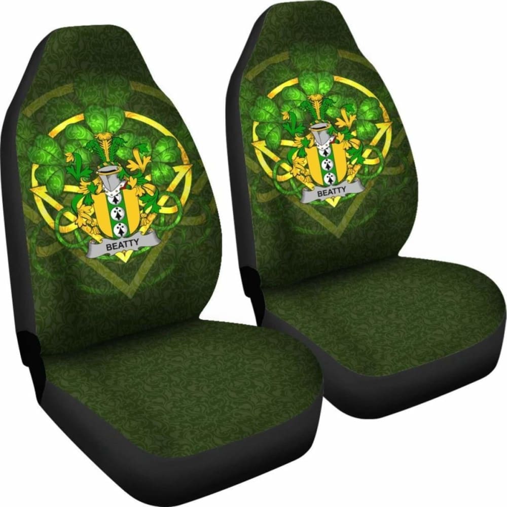 Beatty Or Betagh \bIreland Car Seat Cover Celtic Shamrock ( Set Of Two)