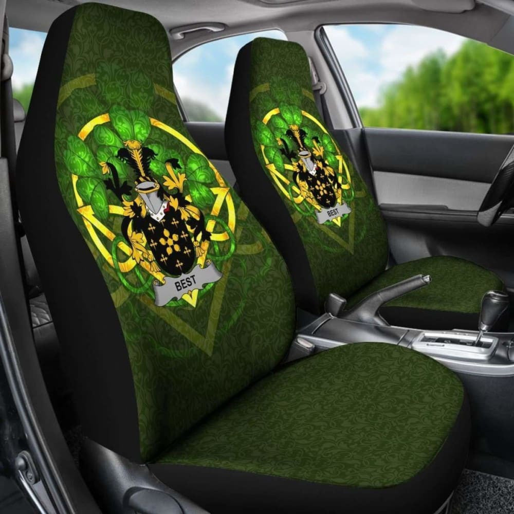 Best \bIreland Car Seat Cover Celtic Shamrock ( Set Of Two)