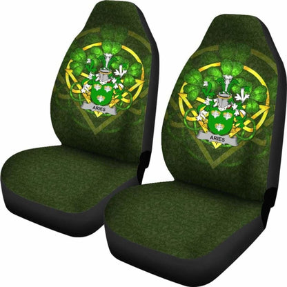 Aries \bIreland Car Seat Cover Celtic Shamrock ( Set Of Two)