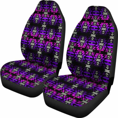 Black Fire Pink And Purple  Car Seat Covers