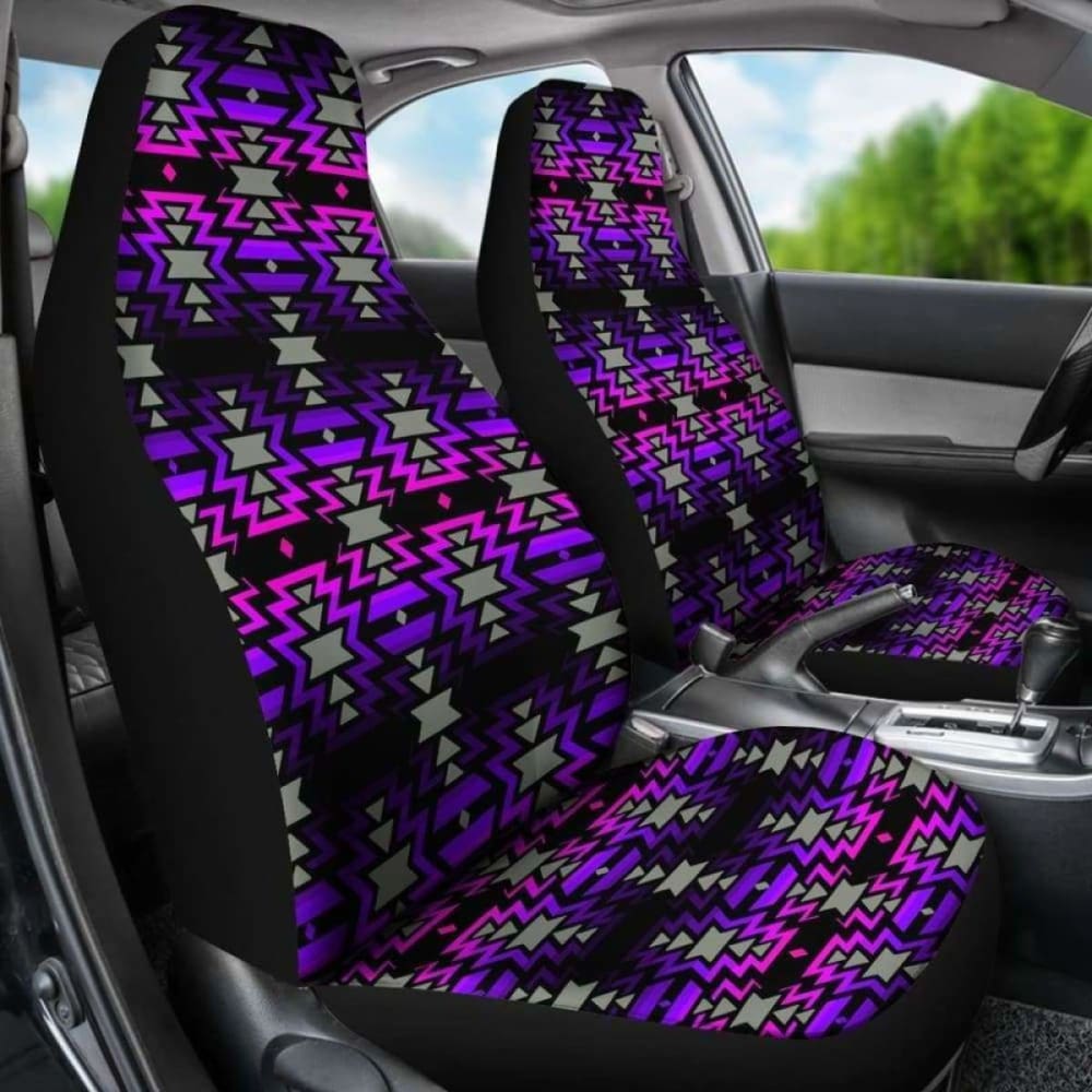 Black Fire Pink And Purple  Car Seat Covers