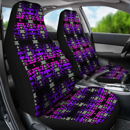 Black Fire Pink And Purple  Car Seat Covers