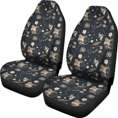 Black With Boho Pattern Car Seat Covers