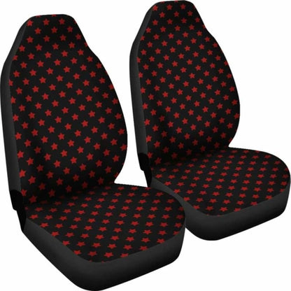 Black With Red Stars Car Seat Covers Seat Protectors