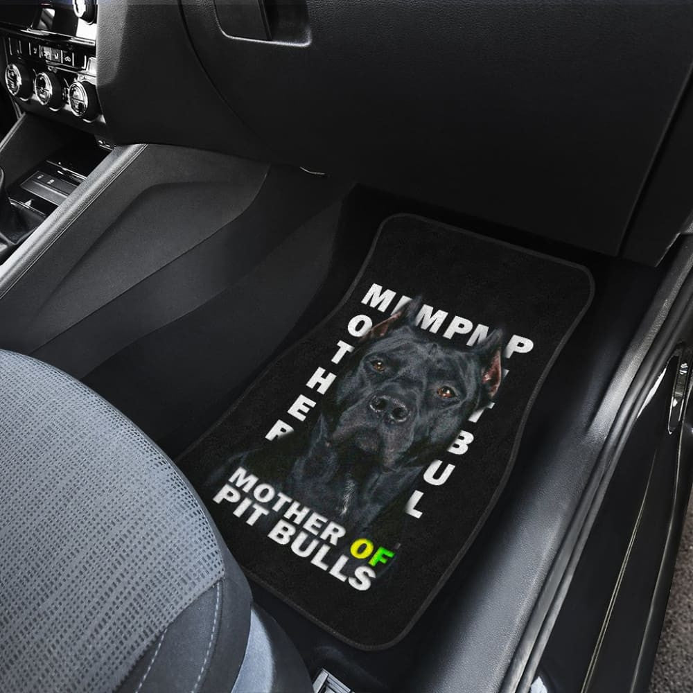 Black Legend Mother of Pitbulls Car Floor Mats