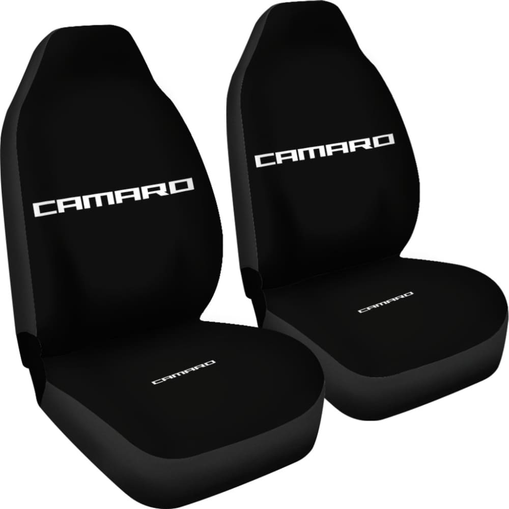 Black Camaro White Letter Car Seat Cover
