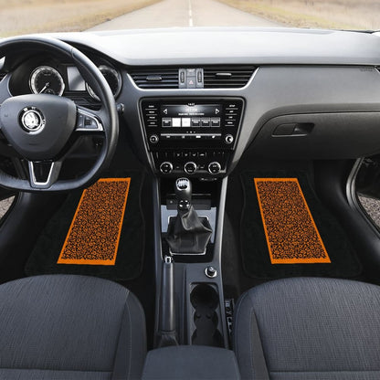 Black And Brown Leopard Skin Print Car Floor Mats