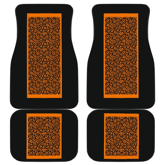 Black And Brown Leopard Skin Print Car Floor Mats