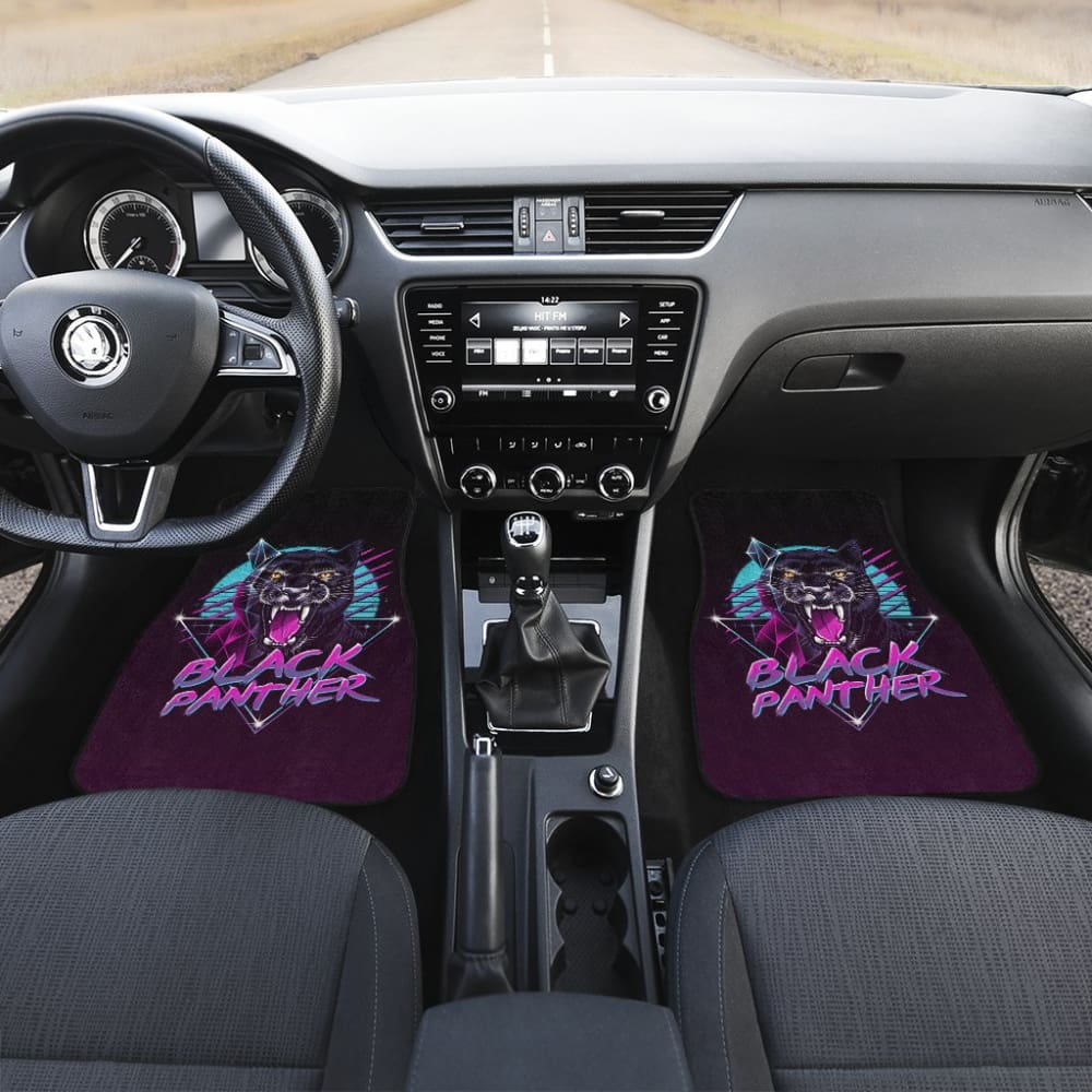 Black Panther Purple Awesome Poly Car Floor Mats