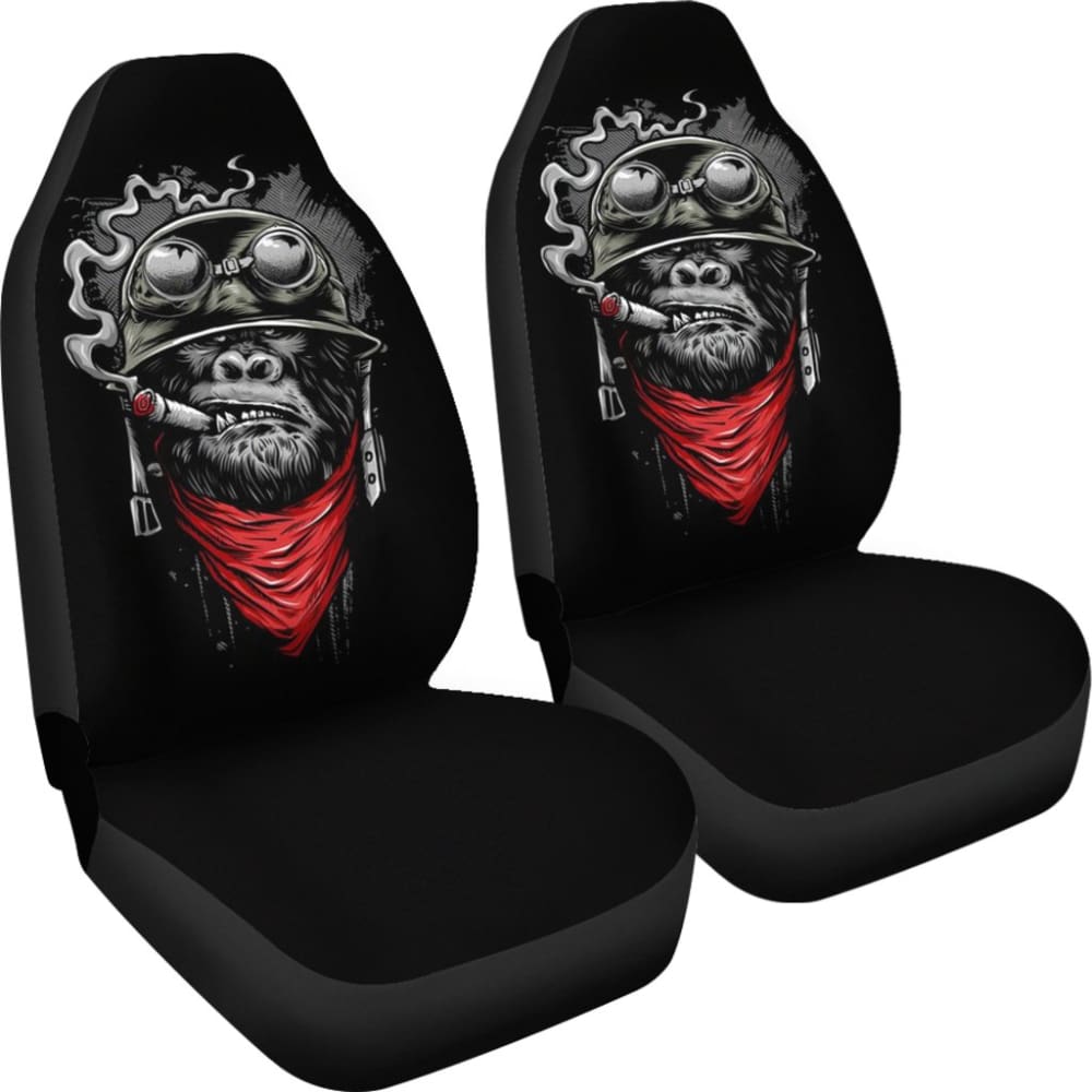 Badass Monkey Smoking Car Seat Covers